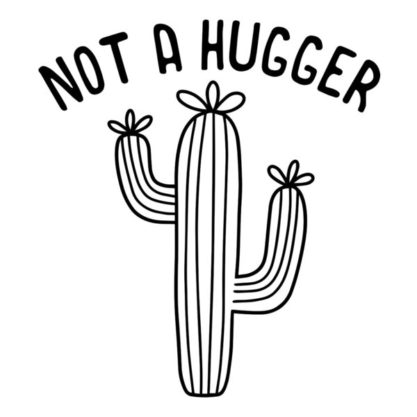 Bügelbild "Not a Hugger"