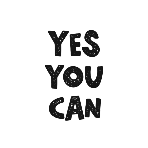 Bügelbild "Yes you can"