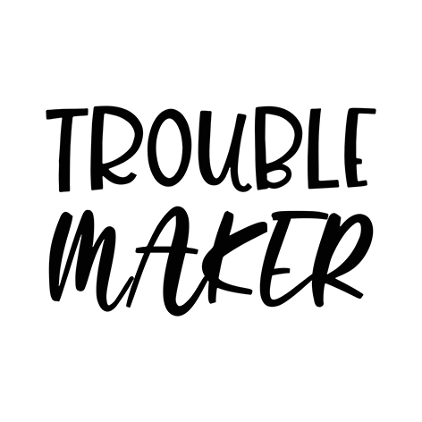 Kunstleder Patch "Trouble Maker"