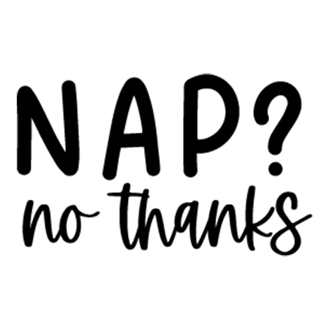 Kunstleder Patch "Nap no thanks"