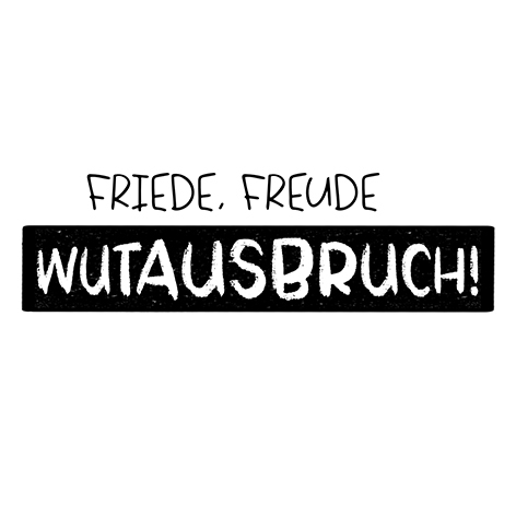 Kunstleder Patch "Friede Freude Wutausbruch"