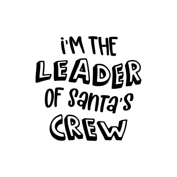 Kunstleder Patch "I'm the leader of Santa's Crew"